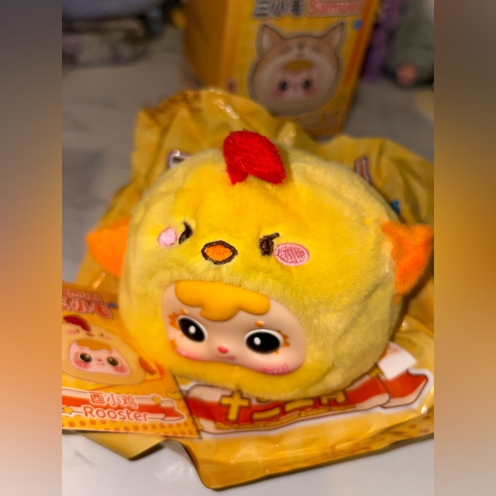 Samuel Mini Animal CONFIRMED Yellow Rooster Plush pendant